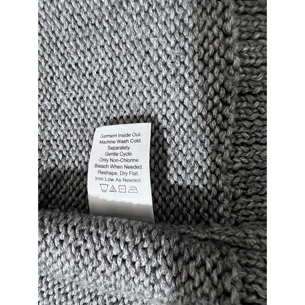 Coldwater Creek Women Sweater Large Gray Full Zip Wool Blend Lagenlook - Picture 9 of 9